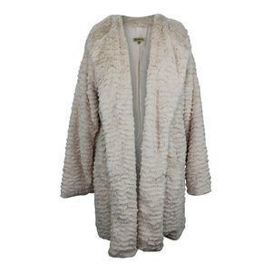 Democracy Faux Fur Jacket sz L Teddy Coat NWT $98